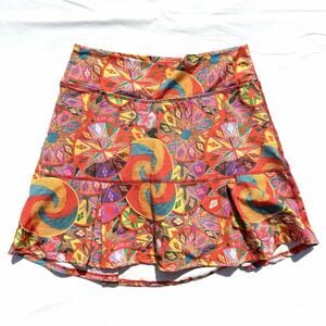 Dona Jo Samba Print Athletic Skirt Size 2 Womens Large Pockets